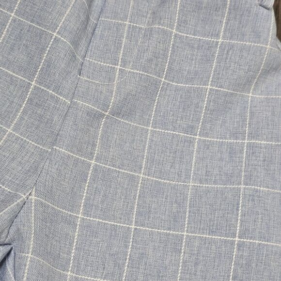 SHEIN Boys 4Y Light Blue Slant Pocket Grid Print Dress Pants - Picture 7 of 11